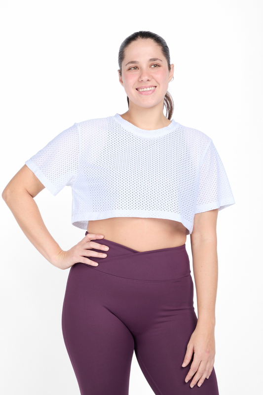 FLOW CROP TOP | BIANCO